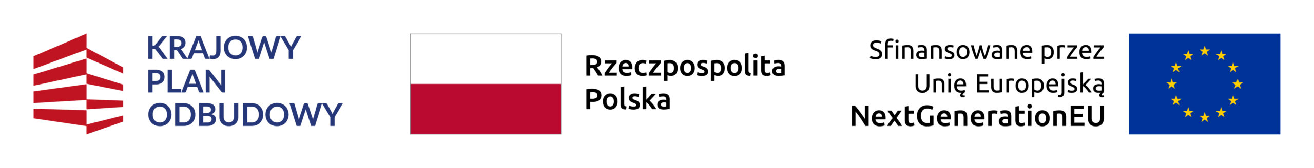 Belka z oznaczeniem logotypów KPO