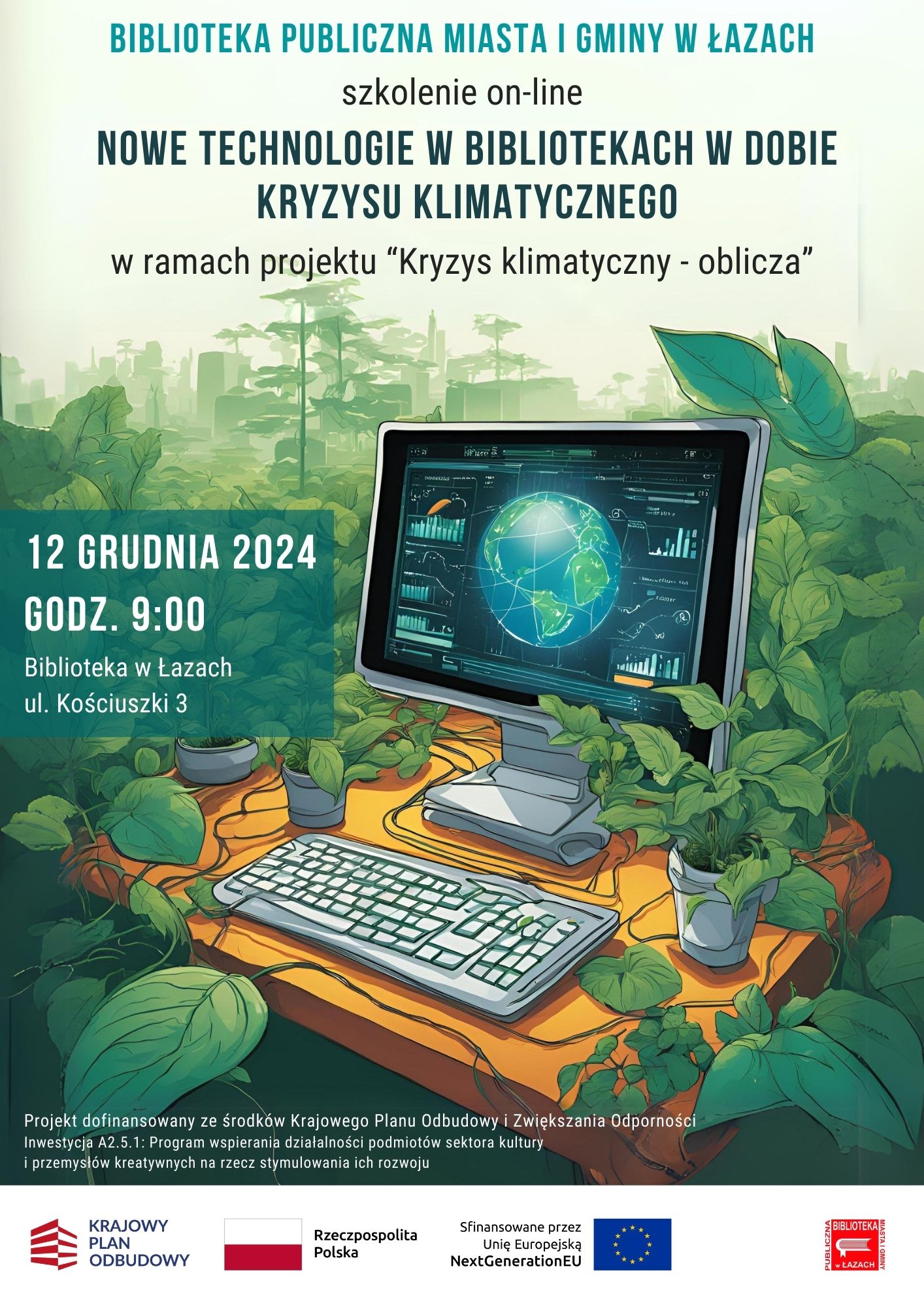 Nowe technologie w bibliotekach w dobie kryzysu klimatycznego – relacja ze szkolenia