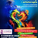 Plakat zapowiadający warsztat paleta emocji który odbędzie się 9 czerwca 2025 roku o godzinie 17 w ramach projektu z książką na ratunek