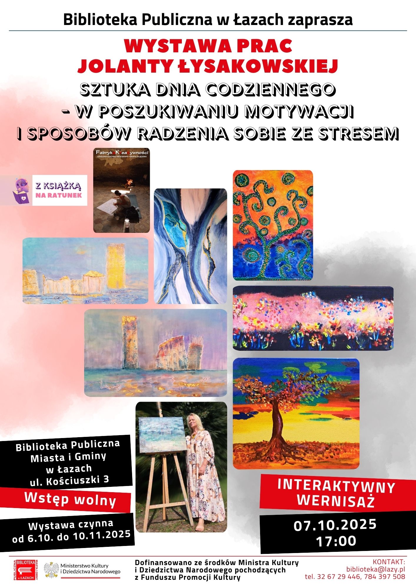 Plakat zapowiadający wernisaż wystawy Sztuka dnia codziennego który odbędzie się siódmego października 2025 roku