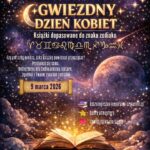 Grafika zapowiadająca akcję promującą czytelnictwo Gwiezdny dzień kobiet 9 marca 2026 roku