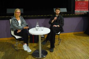 Agnieszka Peszek i Maciej Kaźmierczak w rozmowie